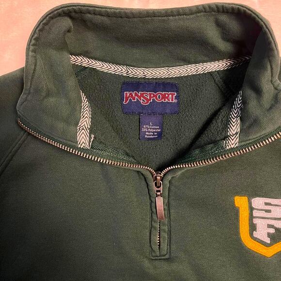 Vintage USF 1/4 Zip Sweatshirt Women's Large Univ of San Francisco Dons 90's - Picture 8 of 8